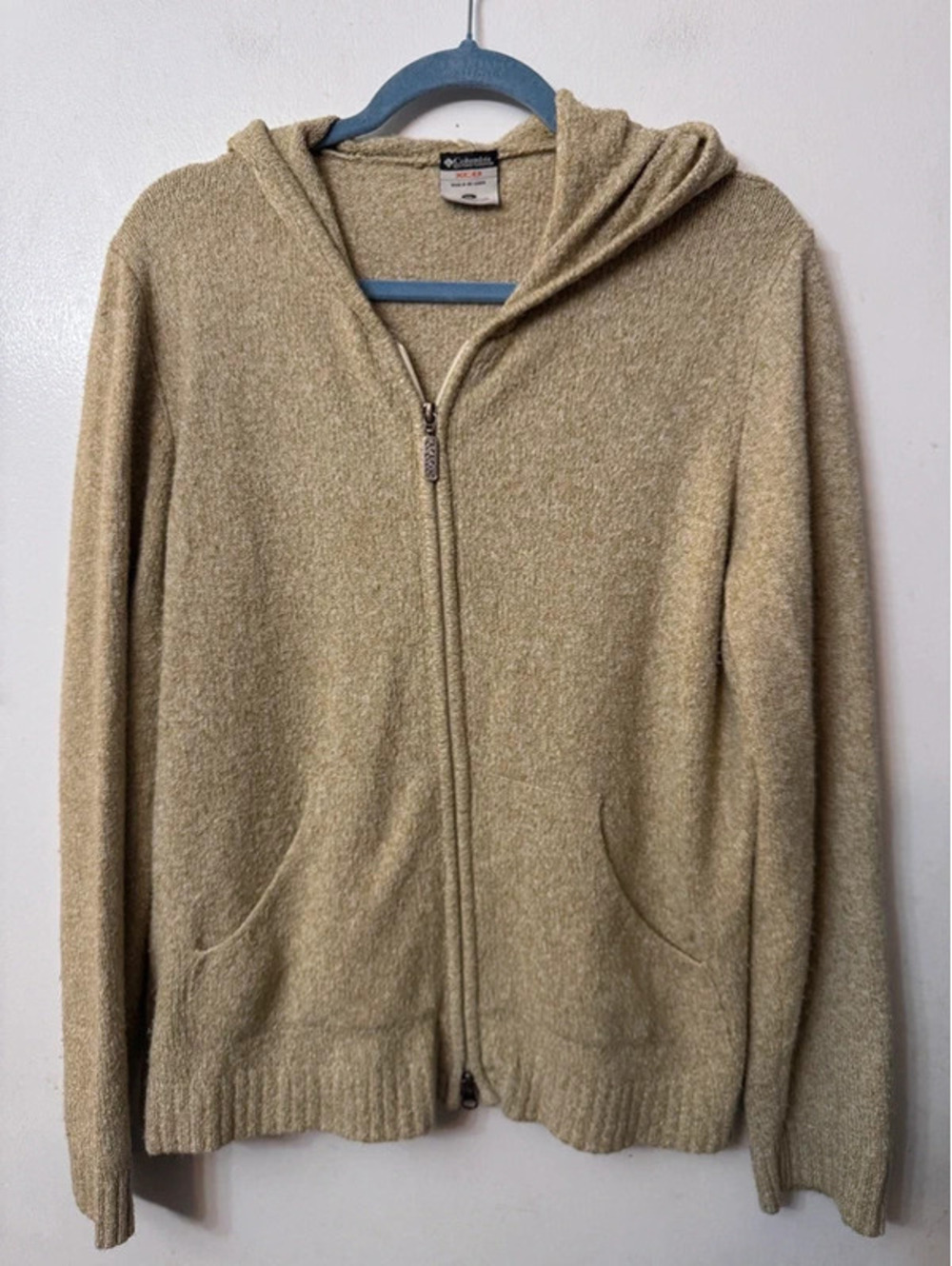 Vintage Columbia XCO Full-Zip Knit Sweater Hoodie - Women's XL